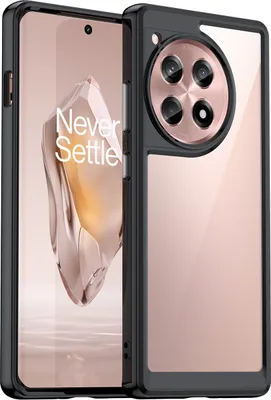 Produktbild von Schutzhülle für OnePlus Ace 3 Klar Rückseite Stoßfeste TPU Silikon Bumper Hülle Schwarz
