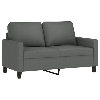 Image de Canapé à 2 places Gris foncé 120 cm Tissu