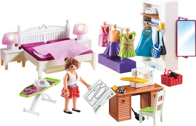 Produktbild von PLAYMOBIL® 70208 Dollhouse Schlafzimmer mit Nähecke