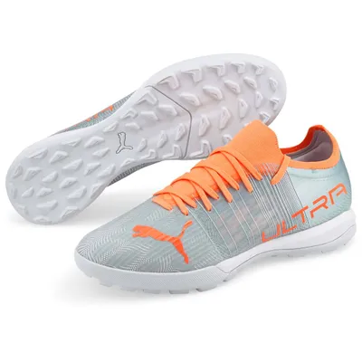 Produktbild von Puma ULTRA 3.4 TT Fußballschuh Herren silber / neonorange 7.5 UK - 41 EU