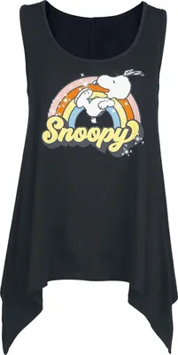 Produktbild von Peanuts Top Damen Snoopy - Rainbow schwarz L