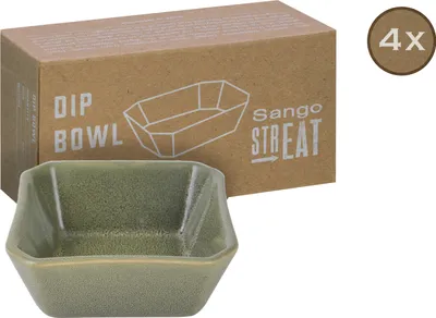 Produktbild von CreaTable, 33980, Streat Food Grün, Dip Bowl 4-tlg, Steinzeug