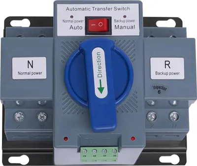 Zdjęcie produktu dla Automatyczny przełącznik transferowy – ATS – 63 A – podwójne zasilanie dwukierunkowe – 400 V AC – 220 V AC 50/60 Hz – AC-33iB – stopień wyłącznika – niebieski