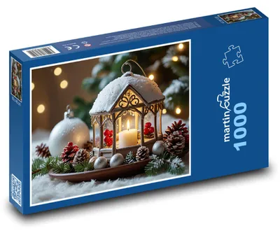 Zdjęcie produktu dla Puzzle 1000 Świeca w Świątecznej Latarnie - martinpuzzle