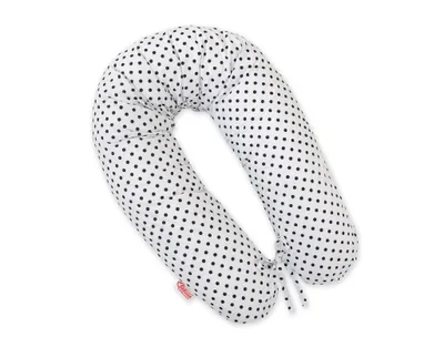 Image de Coussin de grossesse Longer pour femmes enceintes pour dormir - Pois noirs