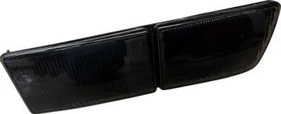 Produktbild von RECHTS Lange Blende Doppelblende für Frontblinker Schwarz Smoke für VW Golf 3