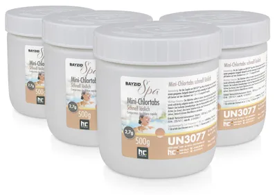 Produktbild von 4x 500 g BAYZID® SPA Mini - Chlortabs 2,7 g schnell löslich