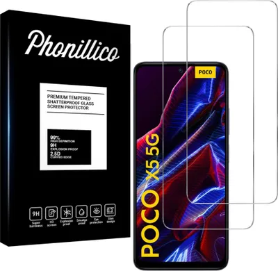 Produktbild von Hartglas für Xiaomi Poco X5 5G [2 Stück] Displayschutzfolie Screen Protector Film Anti-Kratzer Glas Resistant Phonillico®