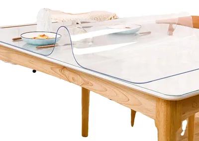 Image de Film de table VEVOR Protection de table Transparent 1,5 mm d'épaisseur, Film de protection de table PVC 457 x 925,4 mm Nappe rectangulaire Film de table Lavable Résistant à l'usure Résistant à la chaleur Film de protection de table étanche