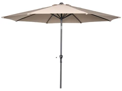 Produktbild von Garden Impressions Lotus Sonnenschirm - Ø300 cm - carbon black - Taupe