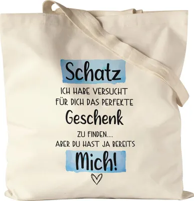 Produktbild von Schatz Geschenk Jutebeutel Stoffbeutel Canvas  Mit Spruch Ehemann Freund Partner Humor Sarkasmus Geschenkidee