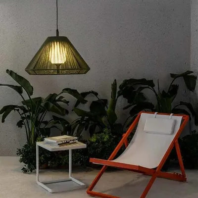 Produktbild von SAIGON OUT C70 olivgrüne Pendelleuchte mit Sockel 71579C-11