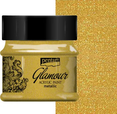 Produktbild von Pentart Glamour Metallic Acrylfarbe 50 ml - 29398 Rich Gold