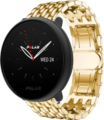 Produktbild von Strap-it Drachenarmband - Kompatibel mit Polar Ignite 2Armband Ersatzarmband Edelstahl Armband mit schmetterlingsverschluss Sportuhr zubehör für smartwatch 20mm Armband Gold