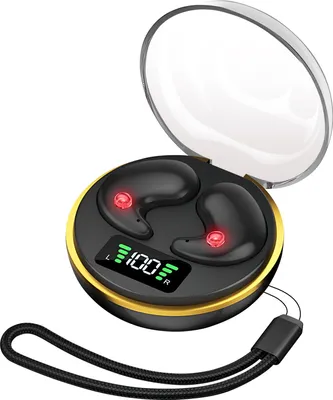 Produktbild von Avizar, Schlaf In-Ears ultraflach Bluetooth mit LED Case leise, Schwarz