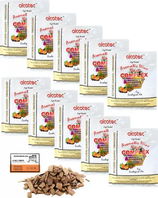 Produktbild von 10 x Alcotec Weinhefe - Aromatic Wine Complex + Französische Eichenchips 20g