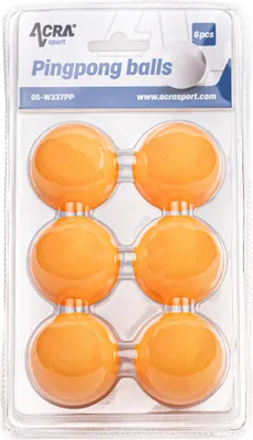 Immagine prodotto di Palline da ping pong Acra 6 pezzi, 40 mm, ABS