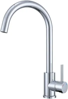Produktbild von VBChome Küchenarmatur Verchromter Edelstahl Granitoptik 360° drehbar – Einhebel Mischbatterie für Spüle, Wasserhahn modern für Spültisch