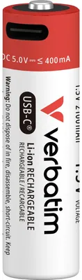 Produktbild von Verbatim 30249, Wiederaufladbarer Akku, AA, Lithium-Ion (Li-Ion), 1,5 V, 4 Stück(e), 2100 mAh
