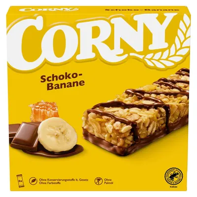 Produktbild von Corny Classic Schoko-Banane Müsliriegel, 6x25g