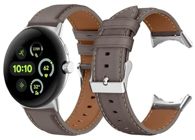 Image de Bracelet de montre en cuir de 18 mm pour Huawei et Garmin - Cuir souple