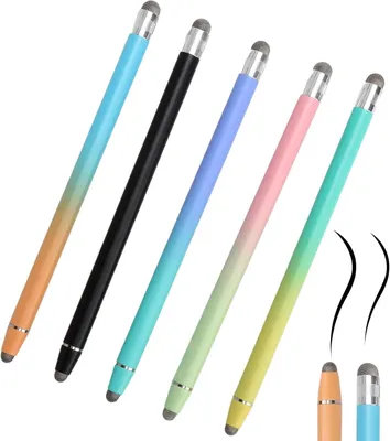 Produktbild von 5 Stück Tablet-Stifte, universelle Touchscreen-Stifte, mit 4,5 mm und 6,4 mm Spitzen, zum Schreiben