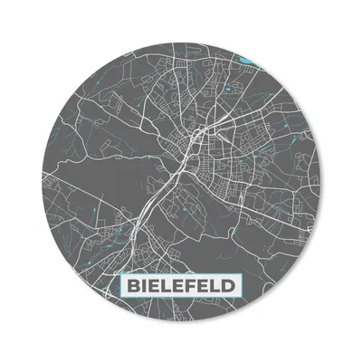 Produktbild von MuchoWow® Mauspad Mousepad Stadtplan - Bielefeld - Deutschland - Karte 40x40 cm - Mousepads - Maus Mat - Pad - Mausunterlage - Schreibtisch Accessoires