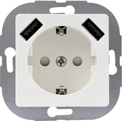 Produktbild von REV 0240130106 Unterputz-Steckdose mit USB IP20 Weiß (0240130106)
