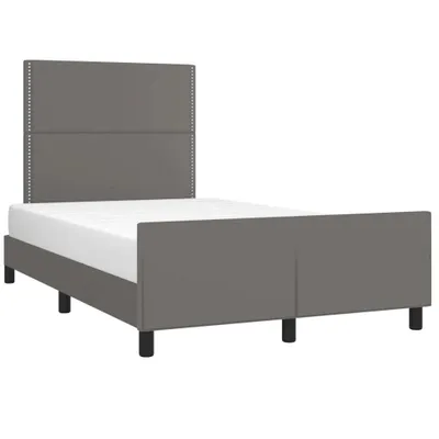 Image de Cadre de lit sans matelas gris 120x190 cm similicuir