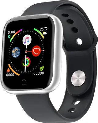 Productafbeelding van D20 Smartband, IP67 waterdicht, TPU-band, stappenteller, bloeddrukmeter, hartslagmeter, horloge, zilver, zwart