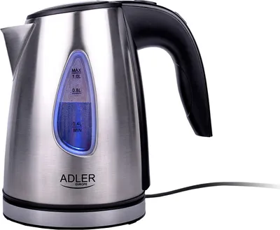 Produktbild von Adler AD1203 Wasserkocher, 1500 W, 1 Liter, Edelstahl, Silber