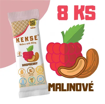 Obrázek produktu pro KEKSE Malinové oplatky 8 ks