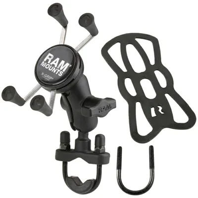 Immagine prodotto di RAM MOUNTS Supporto per telefono a braccio corto X-Grip® con base a U per manubrio