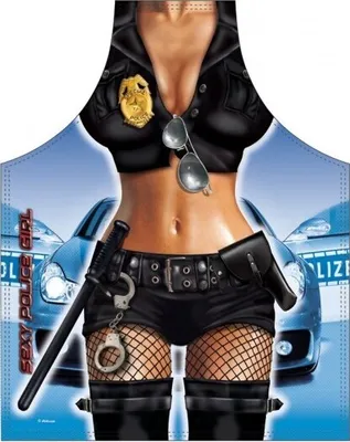 Produktbild von Grill u. Küchenschürze - Police Girl