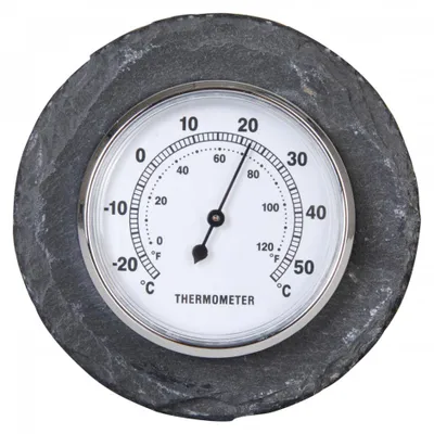 Image de Thermomètre rond en ardoise Esschert Design ; LS226