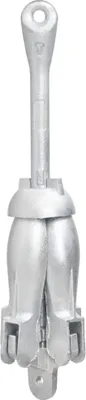 Produktbild von vidaXL Klappanker Silber 6 kg Feuerverzinktes Gusseisen