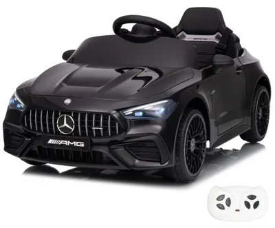 Immagine prodotto di Mercedes-Benz CLE53 AMG Auto elettrica per bambini 12 V (1–5 anni) – Con licenza ufficiale, telecomando, pneumatici in EVA e sedile in pelle – Veicolo elettrico per bambini – Nero