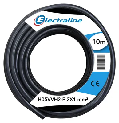 Obrázek produktu pro Kabelový buben H05VVH2-F, 2 x 1 mm², délka 10 metrů, černý