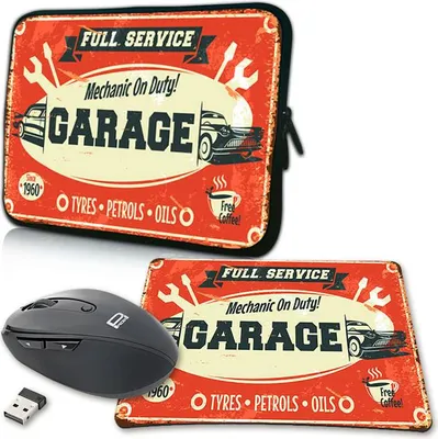Produktbild von PEDEA Design Tasche 10, Maus + Pad, garage