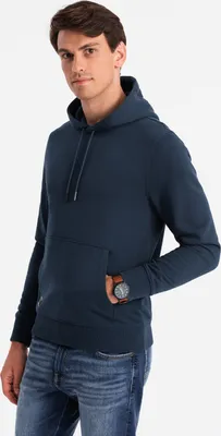 Produktbild von Ombre Clothing Herren-Kapuzenpullover mit Kapuze Okoello dunkelblau M