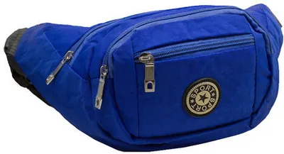 Produktbild von Bauchtasche Gürteltasche Sport 4x RV Fächer Sporttasche Hüfttasche Uni Blau