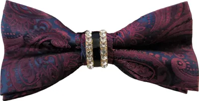 Obrázok produktu pre Motýlik Exclusive - Elegantný Bordový a Modrý Vzor KP30390