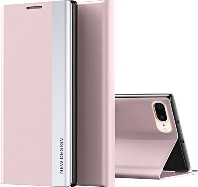 Produktbild von iPhone SE 2020 Hülle, LaimTop Leder PolyurethanMagnetisch Klapp Stand Schutzhülle für iPhone 7 / 8 / SE 2020 Rosa