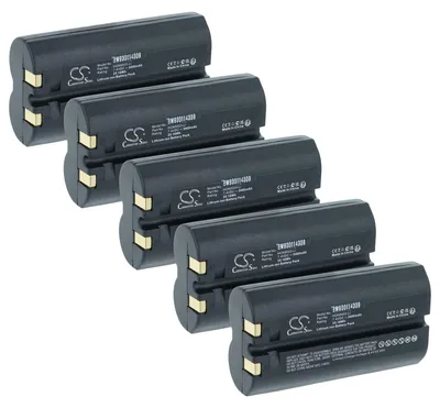 Produktbild von vhbw 5x Akku kompatibel mit ONeil Microflash 4tCR, 4t, 4i Barcodescanner POS (3400 mAh, 7,4 V, Li-Ion)
