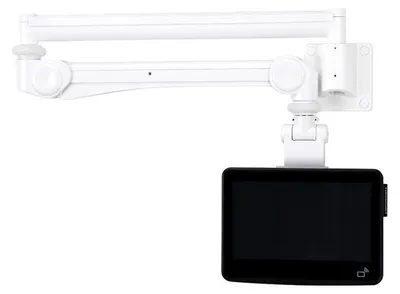 Produktbild von Neomounts FPMA-HAW300 Medizinische Wandhalterung für Monitore 10-24" - H 115-135 cm - Gasfeder, 3 kg, 25,4 cm (10"), 61 cm (24"), 100 x 100 mm, Höhenverstellung, Weiß