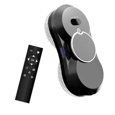 Image de ZELURXX Robot laveur de vitres intelligent avec pulvérisation automatique, adhérence 5600Pa, planification d'itinéraire, ultra-mince, protection UPS, nettoyage à double pad