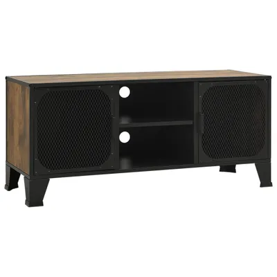 Obrázek produktu pro TV skříňka rustikální hnědá 105 x 36 x 47 cm kov a MDF