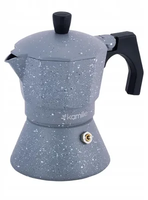 Produktbild von Kamille Espressokocher 150 ml-Kaffeemaschine 3 Tassen Aluminium 2516GR