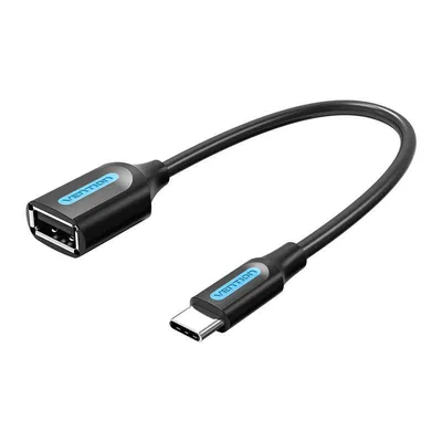 Produktbild von Vention CCSBB-Adapter, USB-C 2.0 auf USB-A OTG, 0,15 m, Schwarz