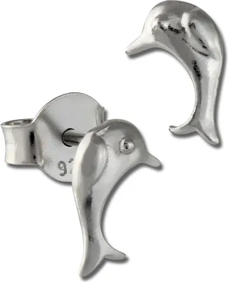 Produktbild von Teenie-Weenie Ohrstecker für Kinder 925 Echt Silber Delfin Ohrringe SDO402